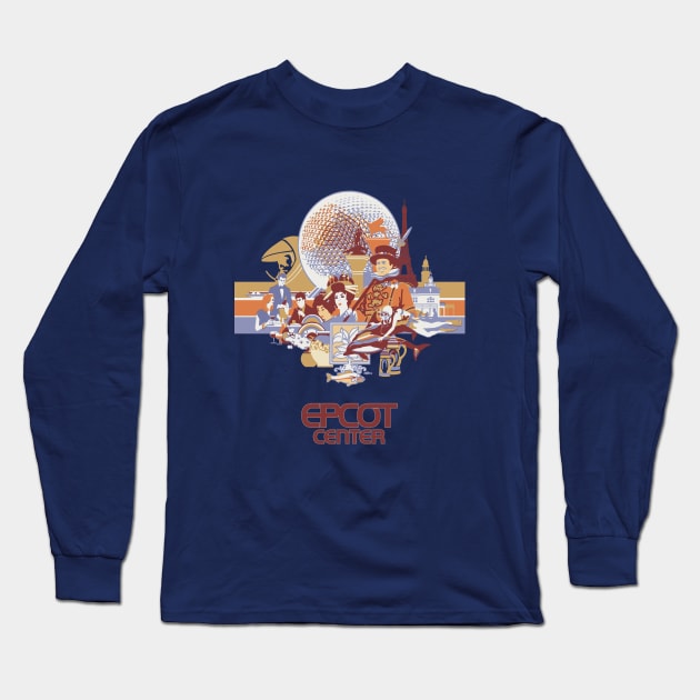 EPCOT Center Classic Retail Design Long Sleeve T-Shirt by The Dept. Of Citrus